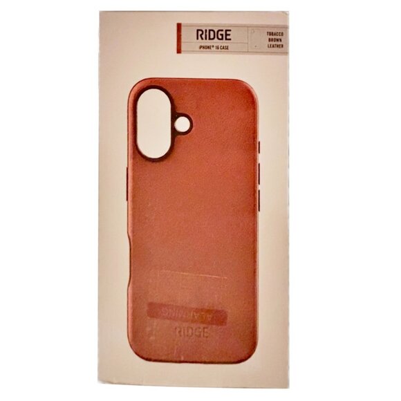 Ridge Case for iPhone 16 Oil-Waxed Full-Grain Leather in Tobacco Brown NIB - Picture 10 of 11